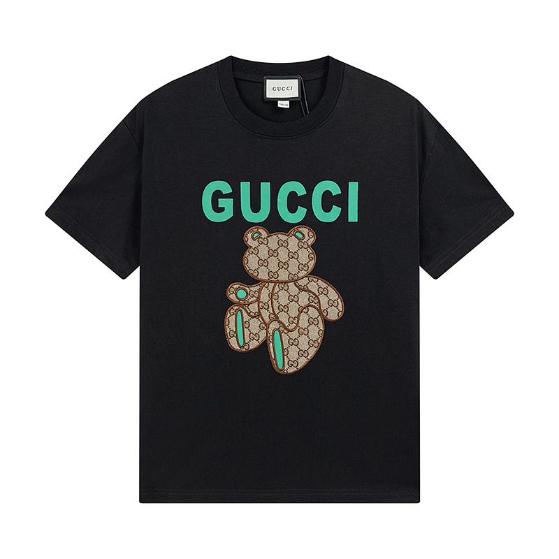 GUCCI Black Apricot Short Sleeve T-Shirt Style 542