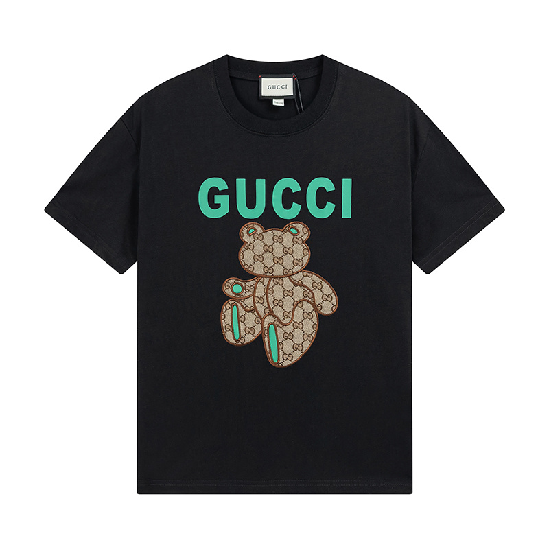 GUCCI Black Apricot Short Sleeve T-Shirt Style 542