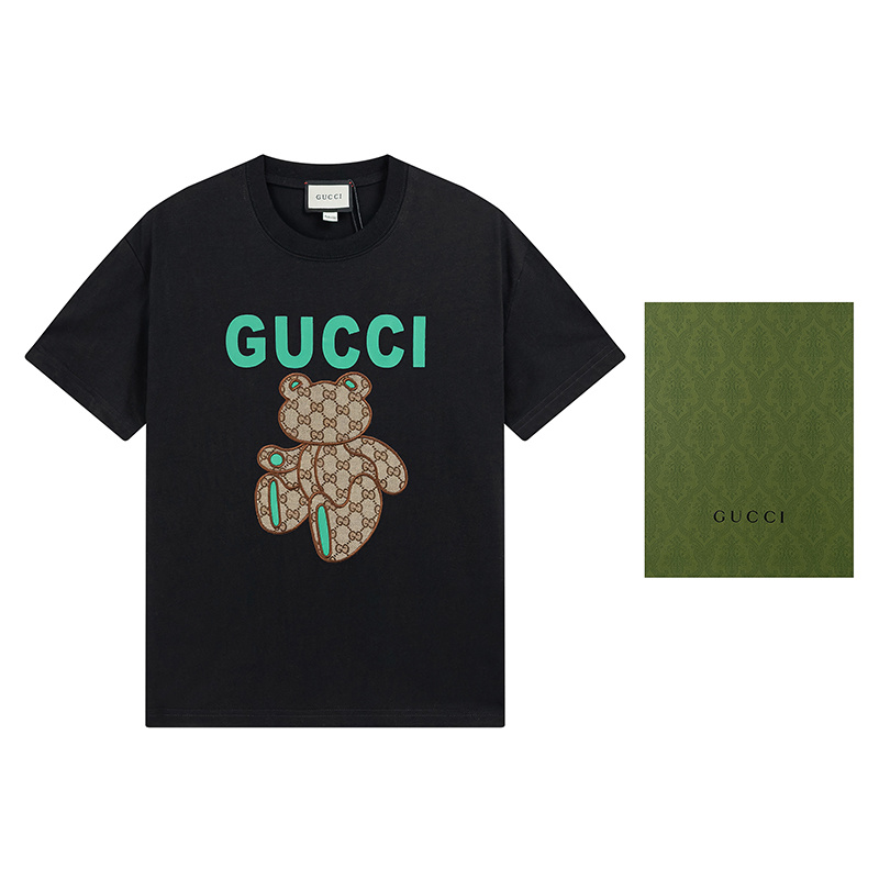 GUCCI Black Apricot Short Sleeve T-Shirt Style 542