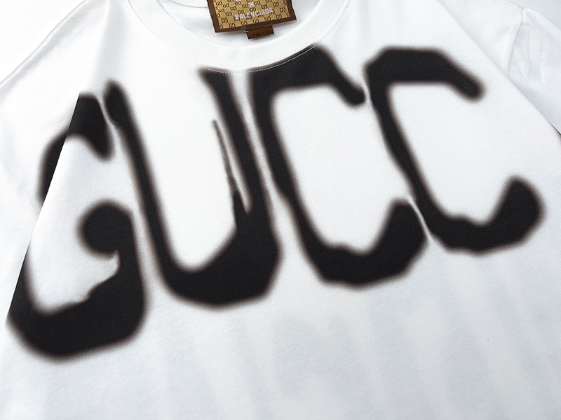 GUCCI Black White Short Sleeve T-Shirt Style 512