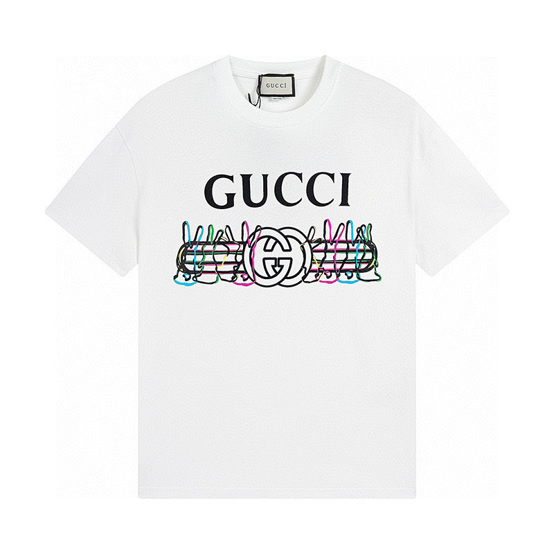 GUCCI Black White Short Sleeve T-Shirt Style 580