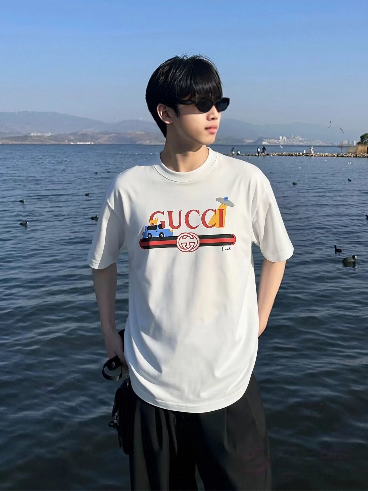 GUCCI Cartoon Print Short Sleeve T-Shirt