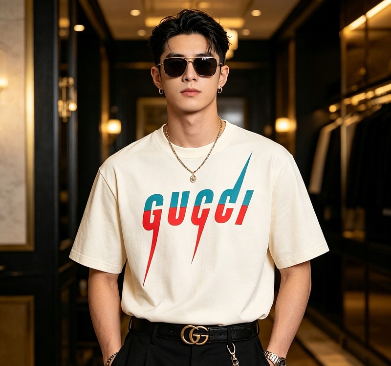 GUCCI Classic Lightning Short Sleeve T-Shirt Style 2