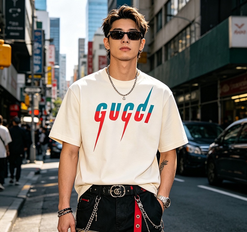 GUCCI Classic Lightning Short Sleeve T-Shirt Style 2