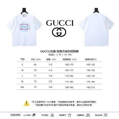 GUCCI Classic Square Square Print Short Sleeve T-Shirt Style 1 02