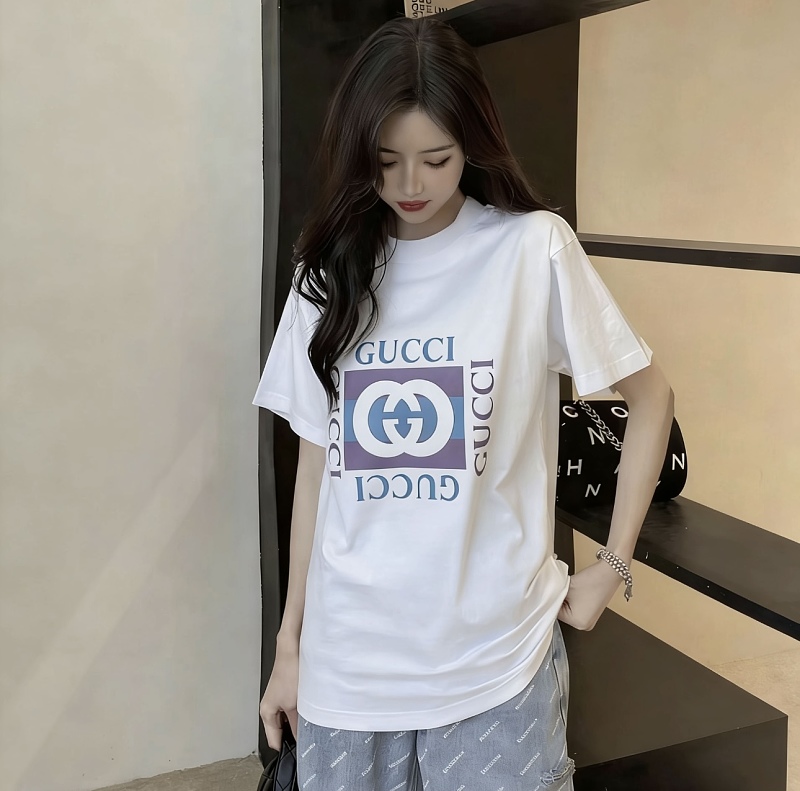GUCCI Classic Square Square Print Short Sleeve T-Shirt Style 1
