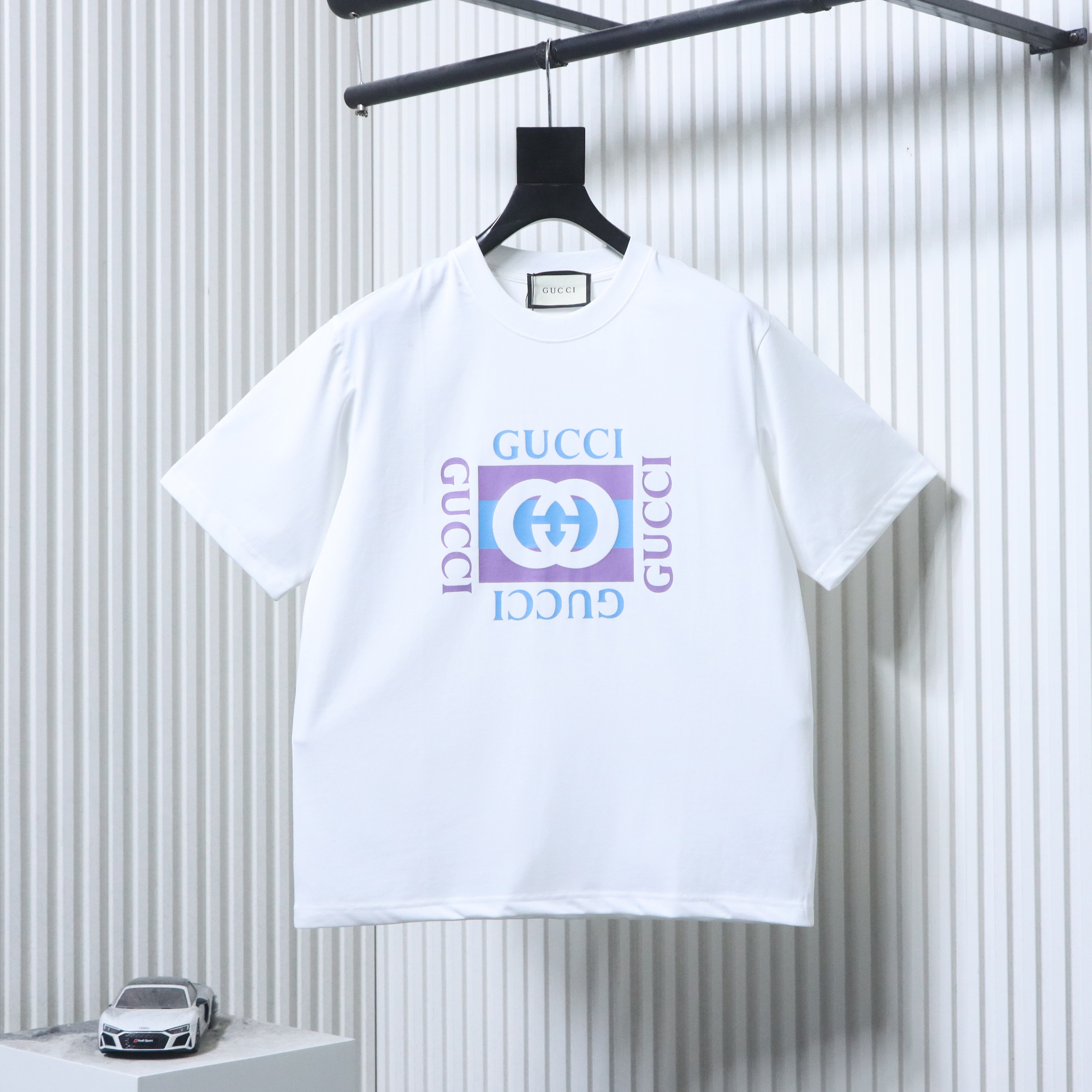 GUCCI Classic Square Square Print Short Sleeve T-Shirt Style 1