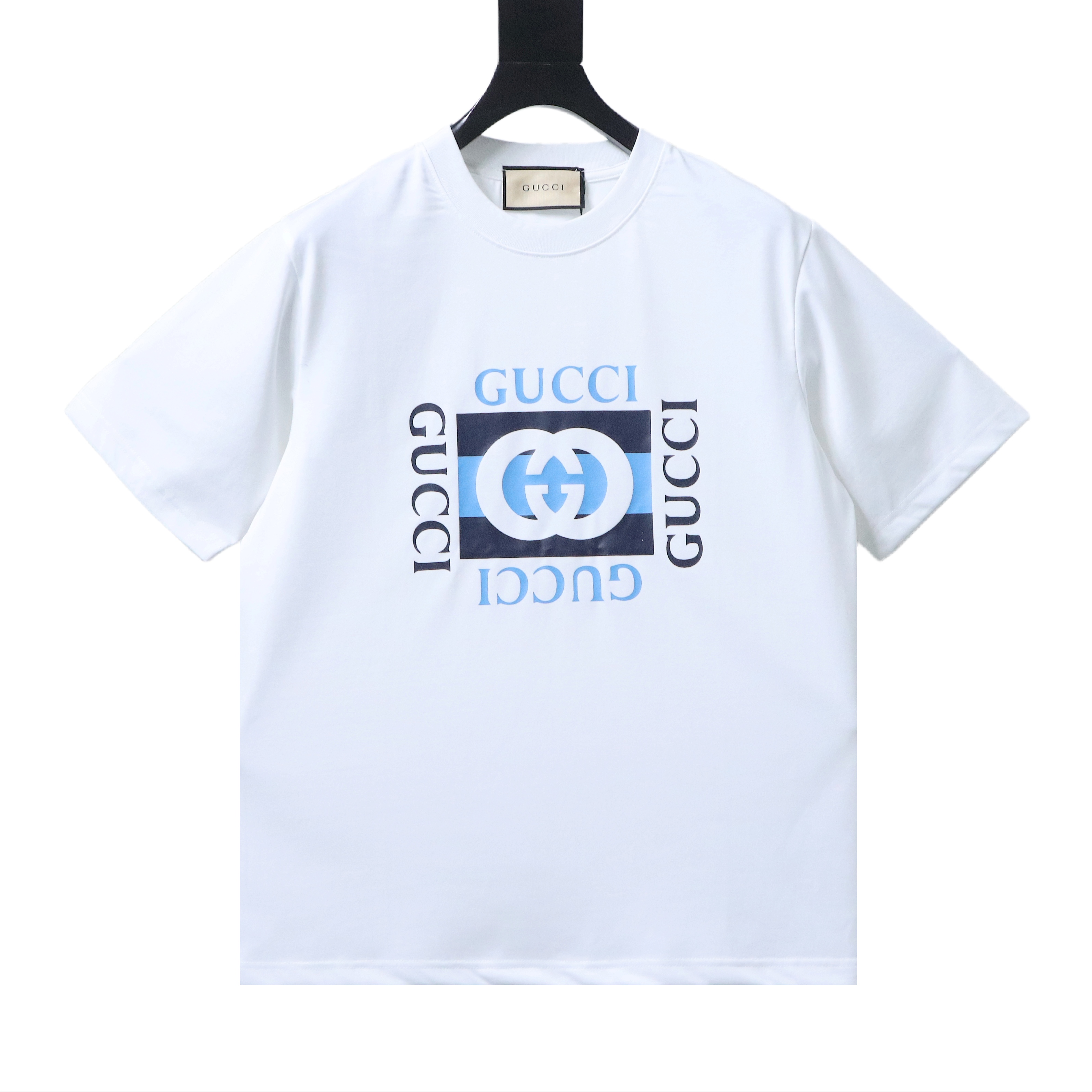 GUCCI Classic Square Square Print Short Sleeve T-Shirt Style 2