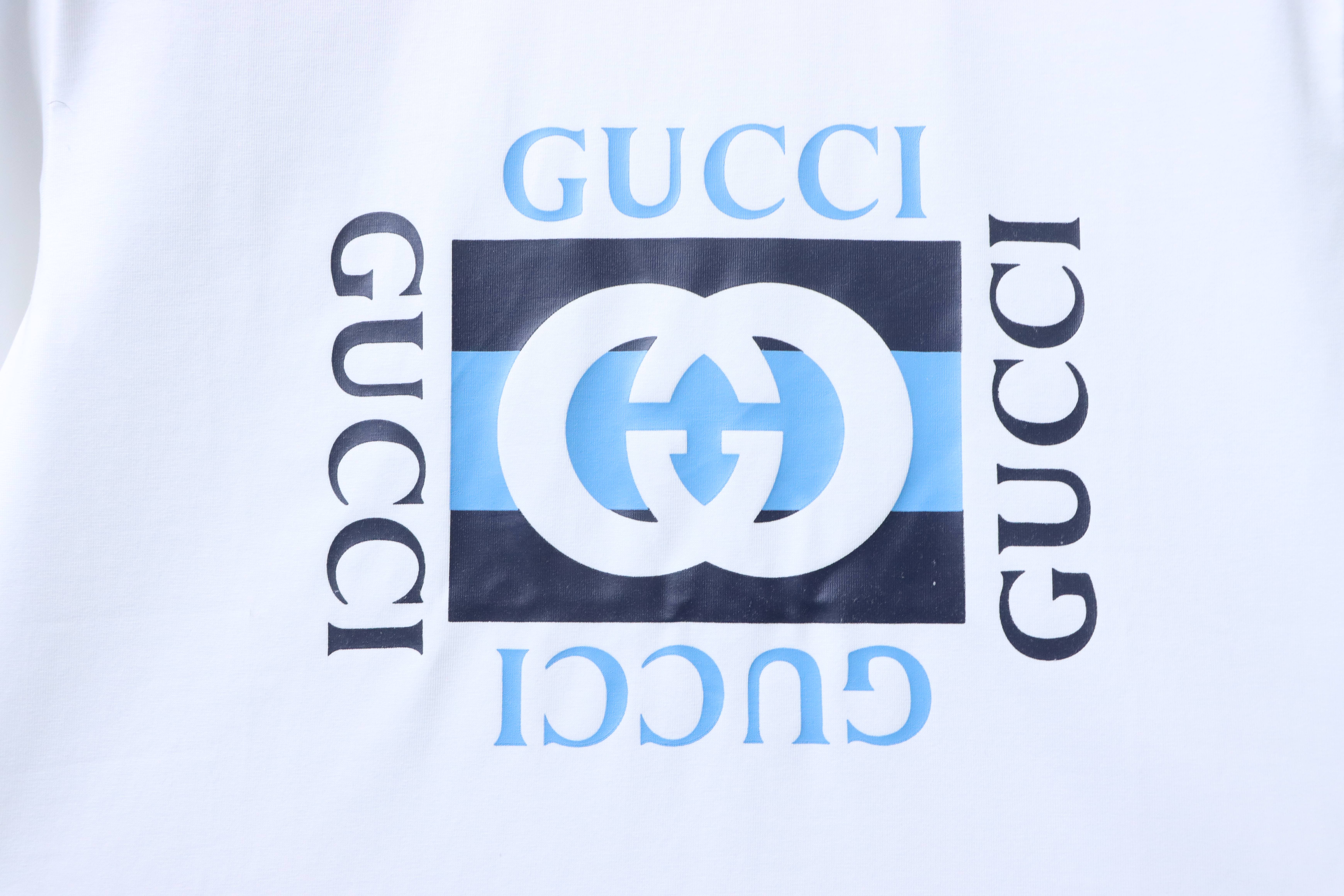 GUCCI Classic Square Square Print Short Sleeve T-Shirt Style 2