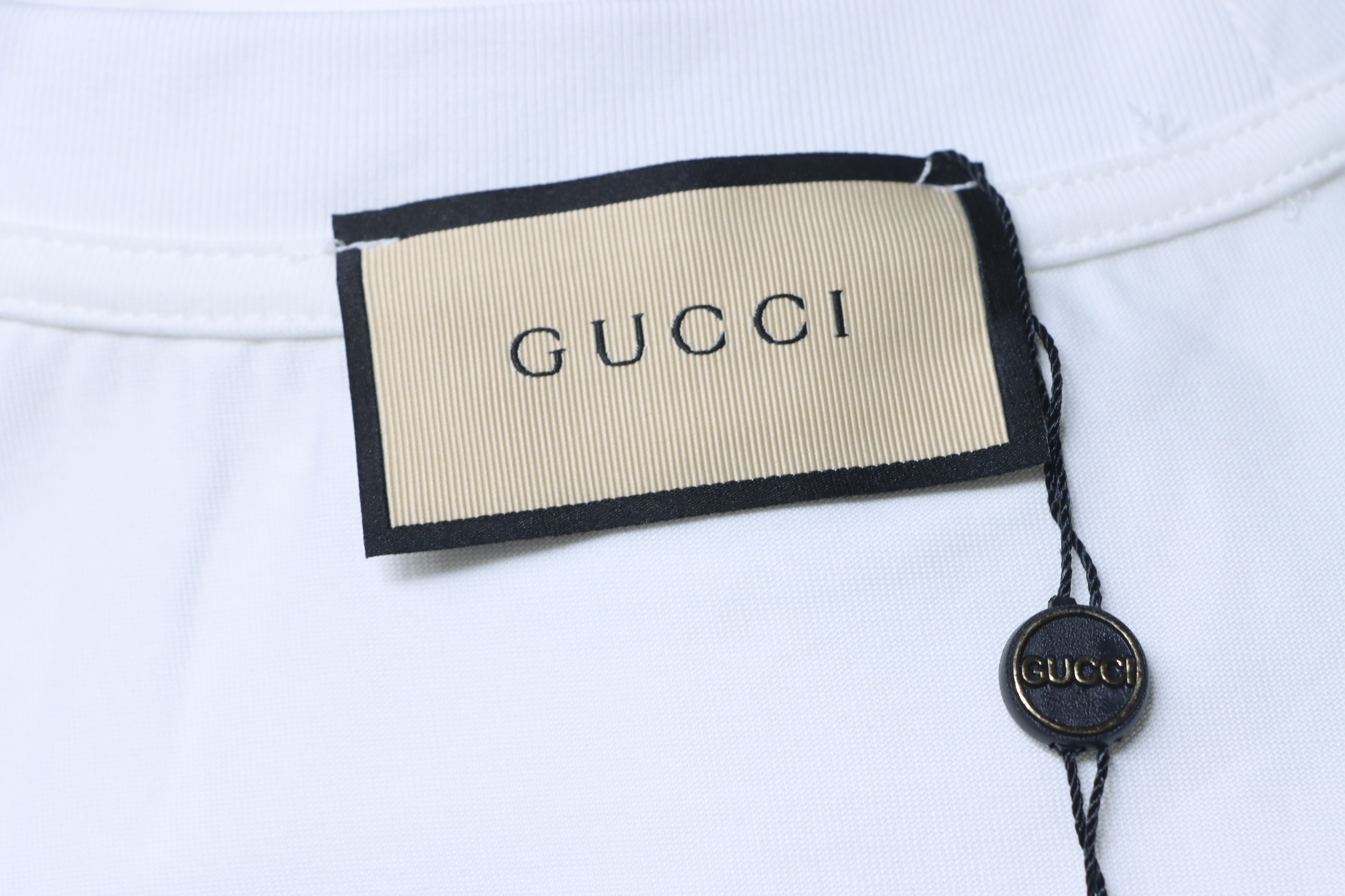 GUCCI Classic Square Square Print Short Sleeve T-Shirt Style 2