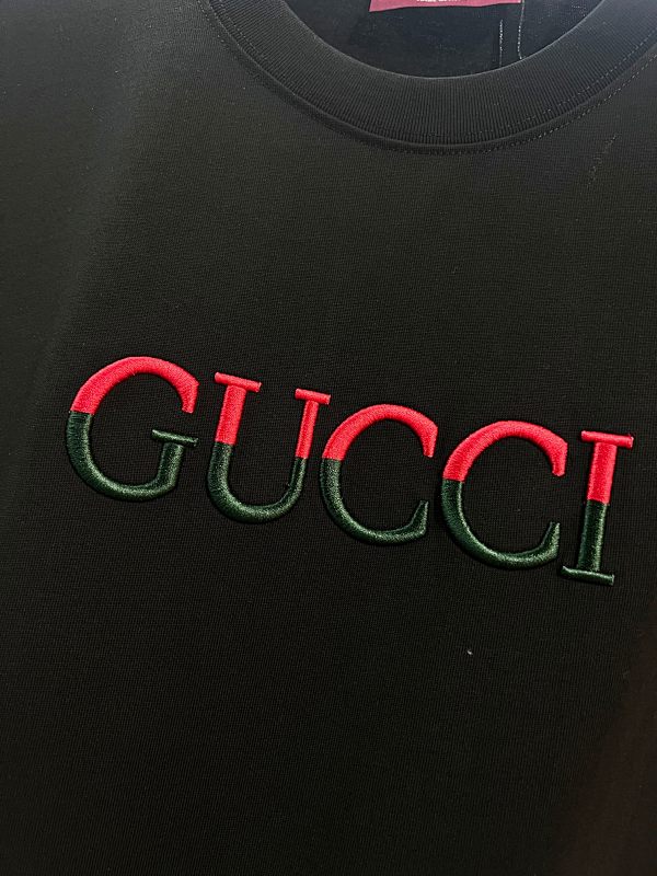 GUCCI Contrast Crew Neck Short Sleeve T-Shirt Style 1