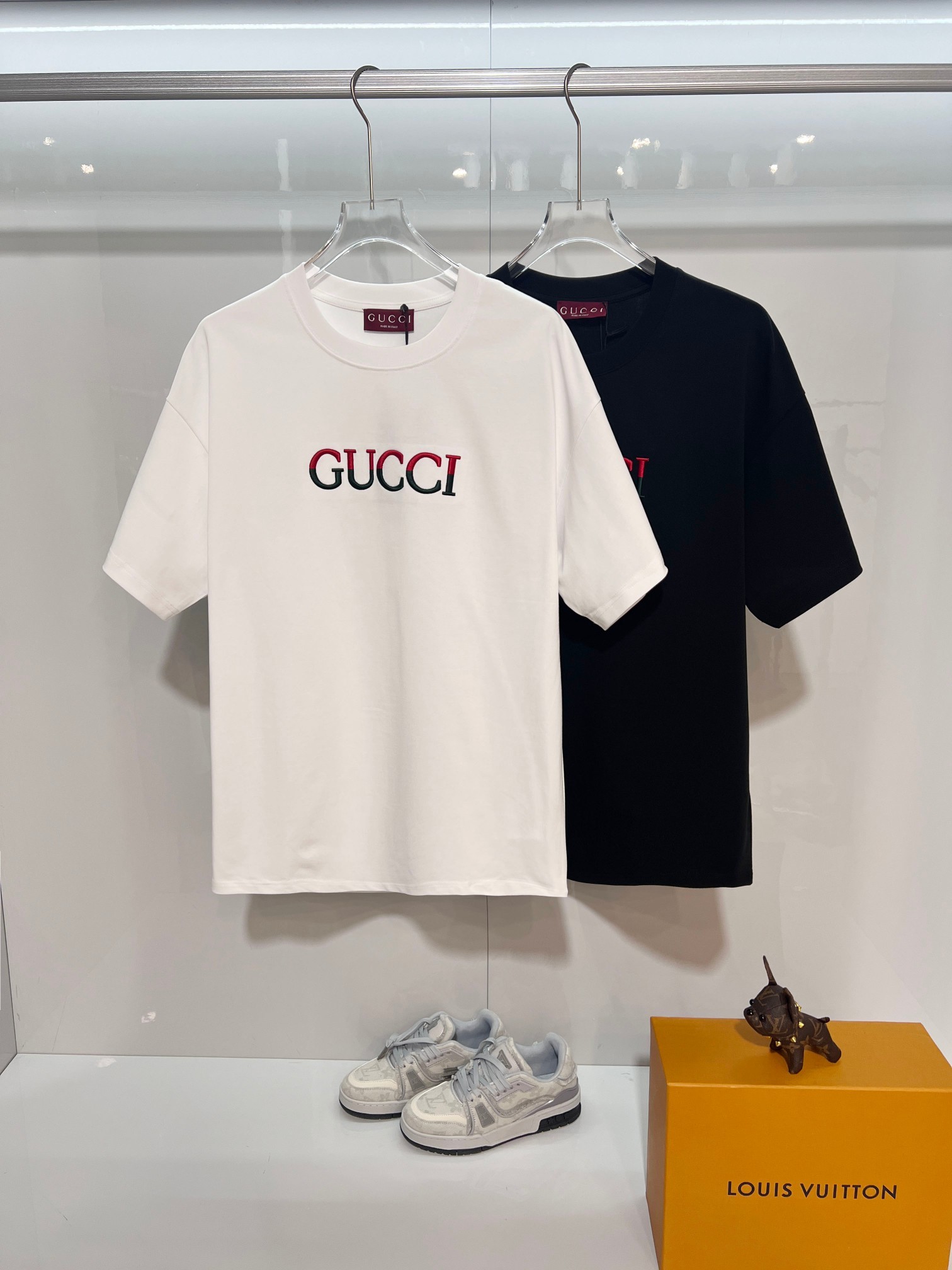 GUCCI Contrast Crew Neck Short Sleeve T-Shirt Style 1