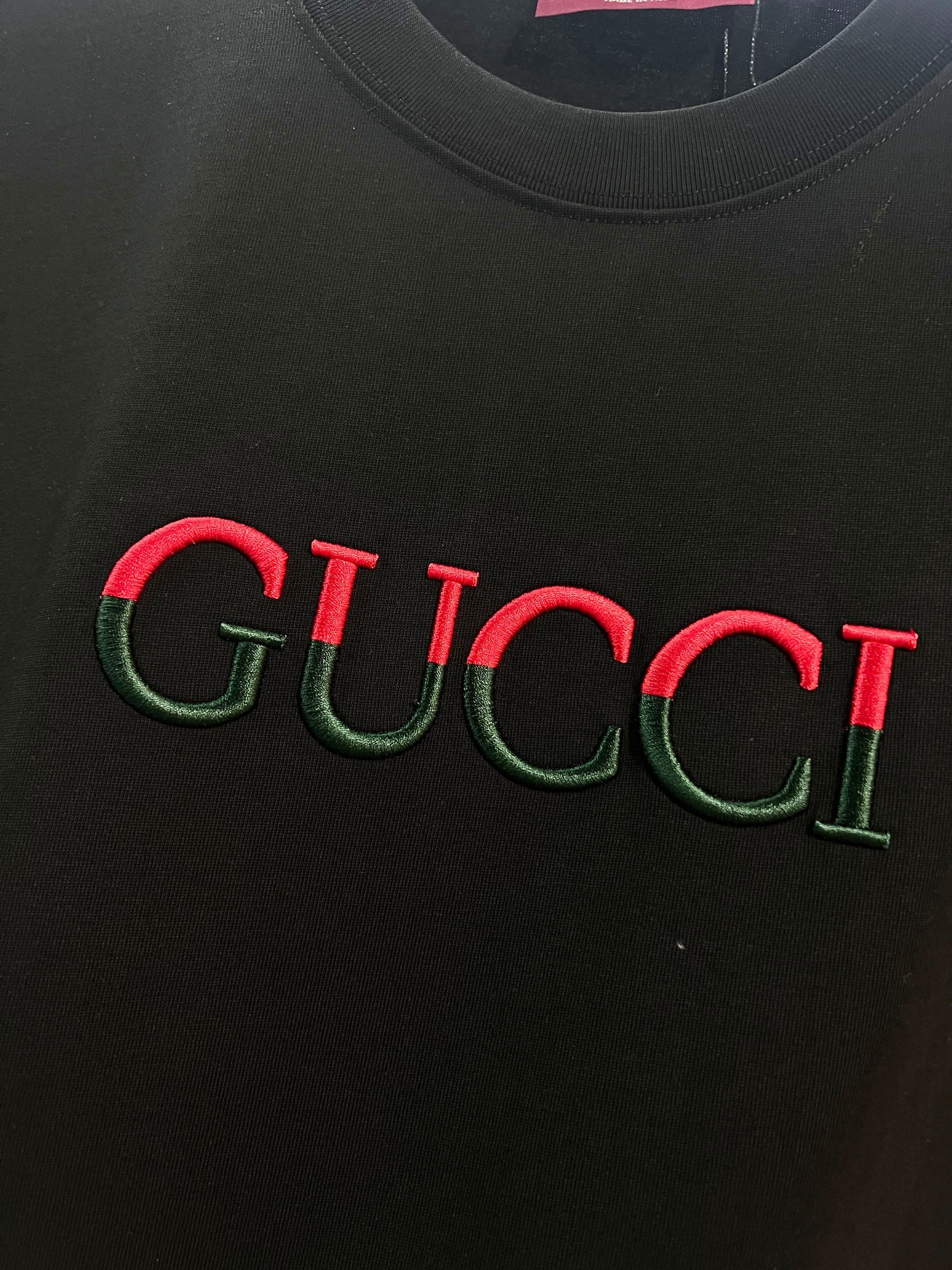 GUCCI Contrast Crew Neck Short Sleeve T-Shirt Style 1