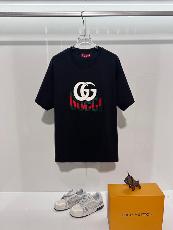 GUCCI Contrast Crew Neck Short Sleeve T-Shirt Style 2