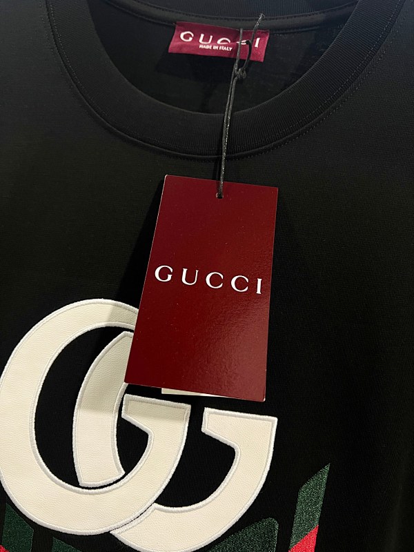 GUCCI Contrast Crew Neck Short Sleeve T-Shirt Style 2