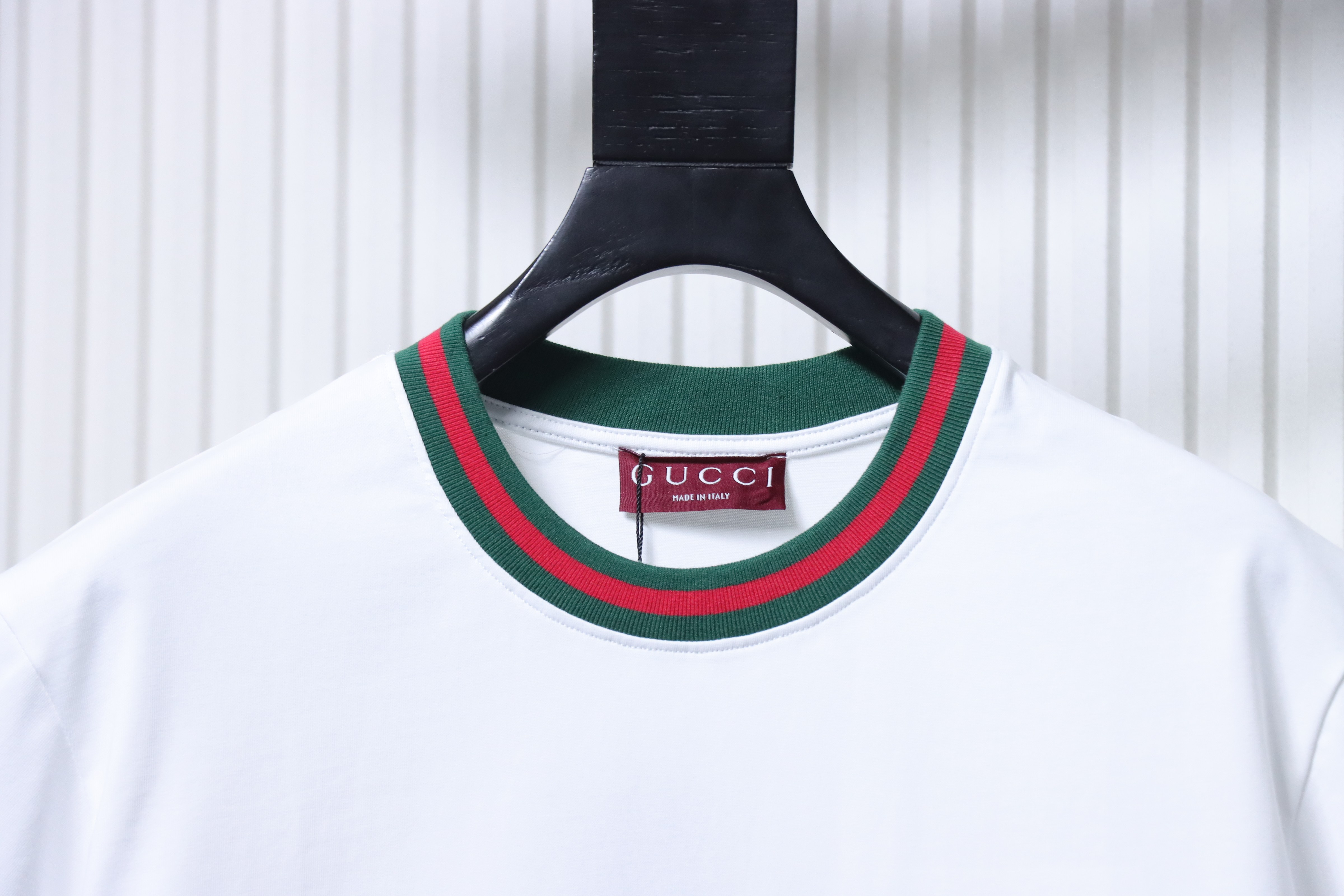 GUCCI Contrast Letter Embroidery Short Sleeve T-Shirt Style 1