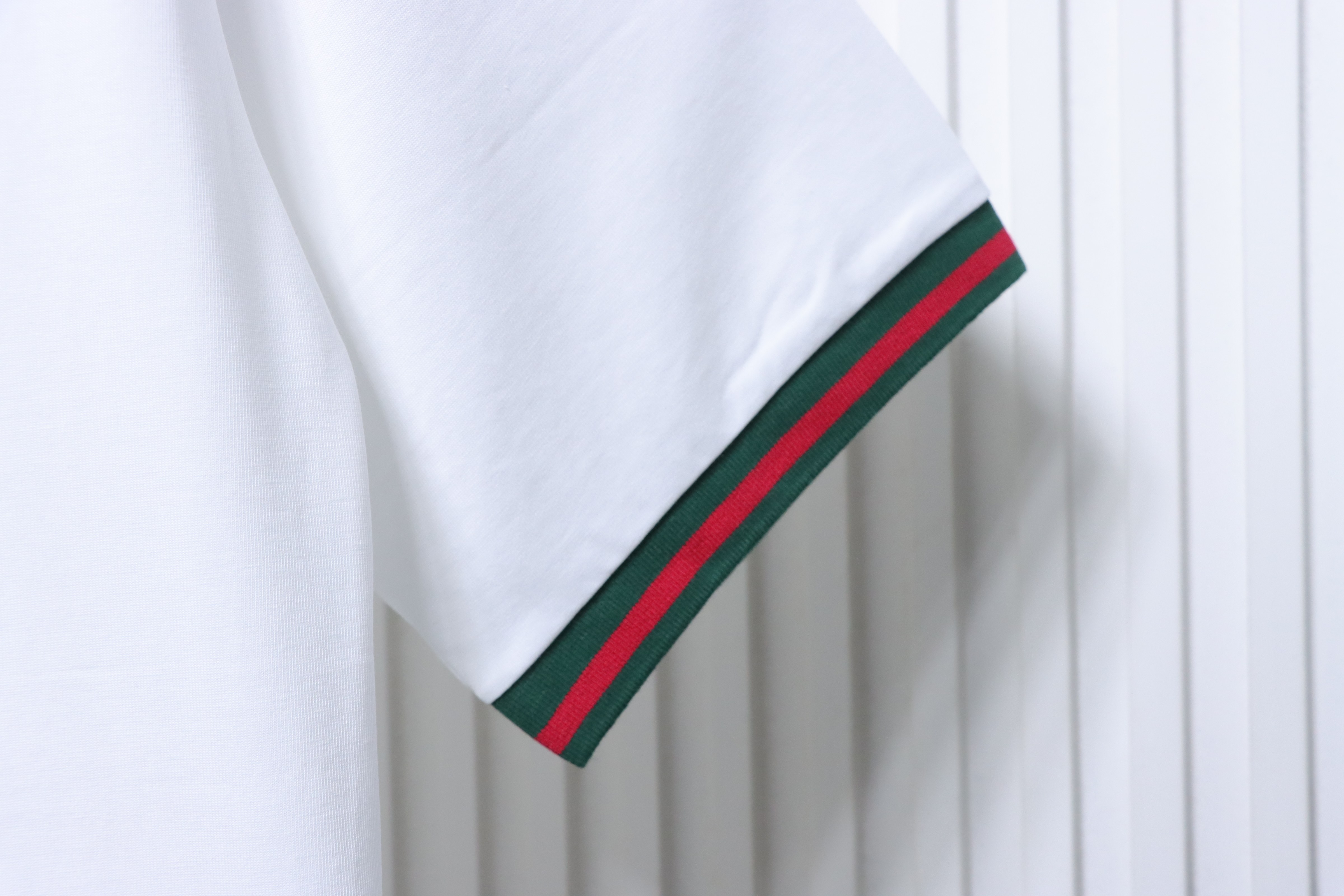 GUCCI Contrast Letter Embroidery Short Sleeve T-Shirt Style 1