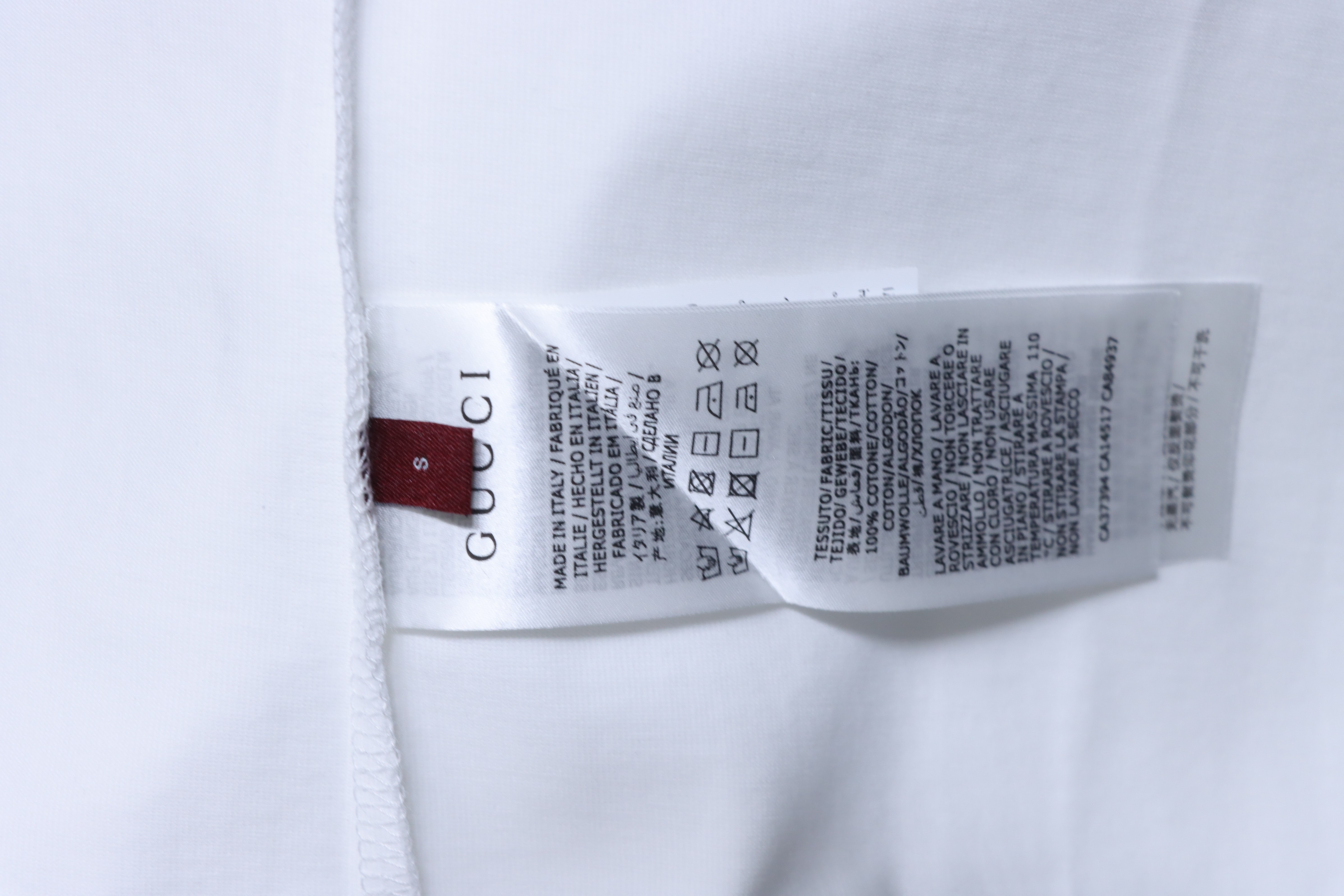 GUCCI Contrast Letter Embroidery Short Sleeve T-Shirt Style 1