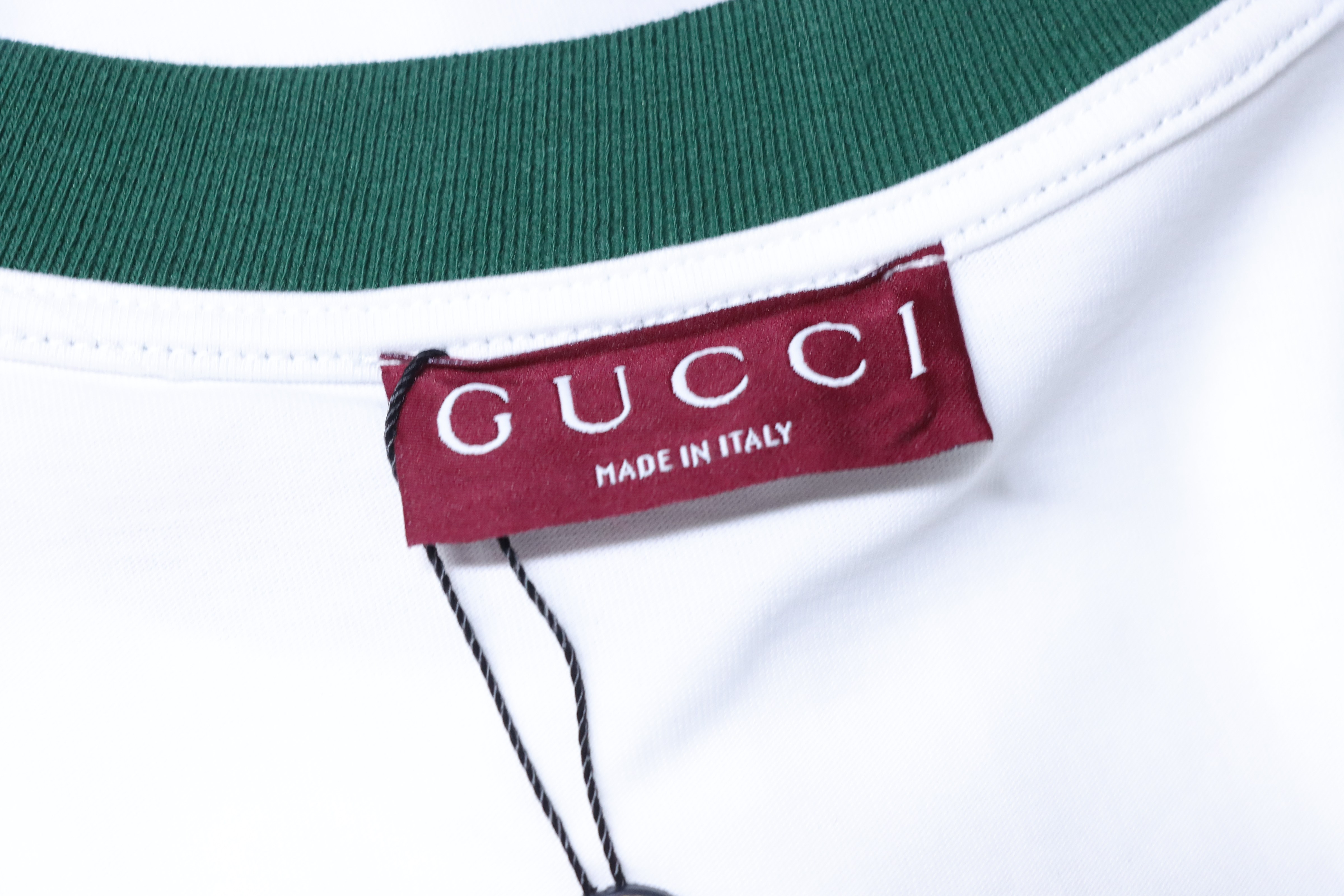 GUCCI Contrast Letter Embroidery Short Sleeve T-Shirt Style 1