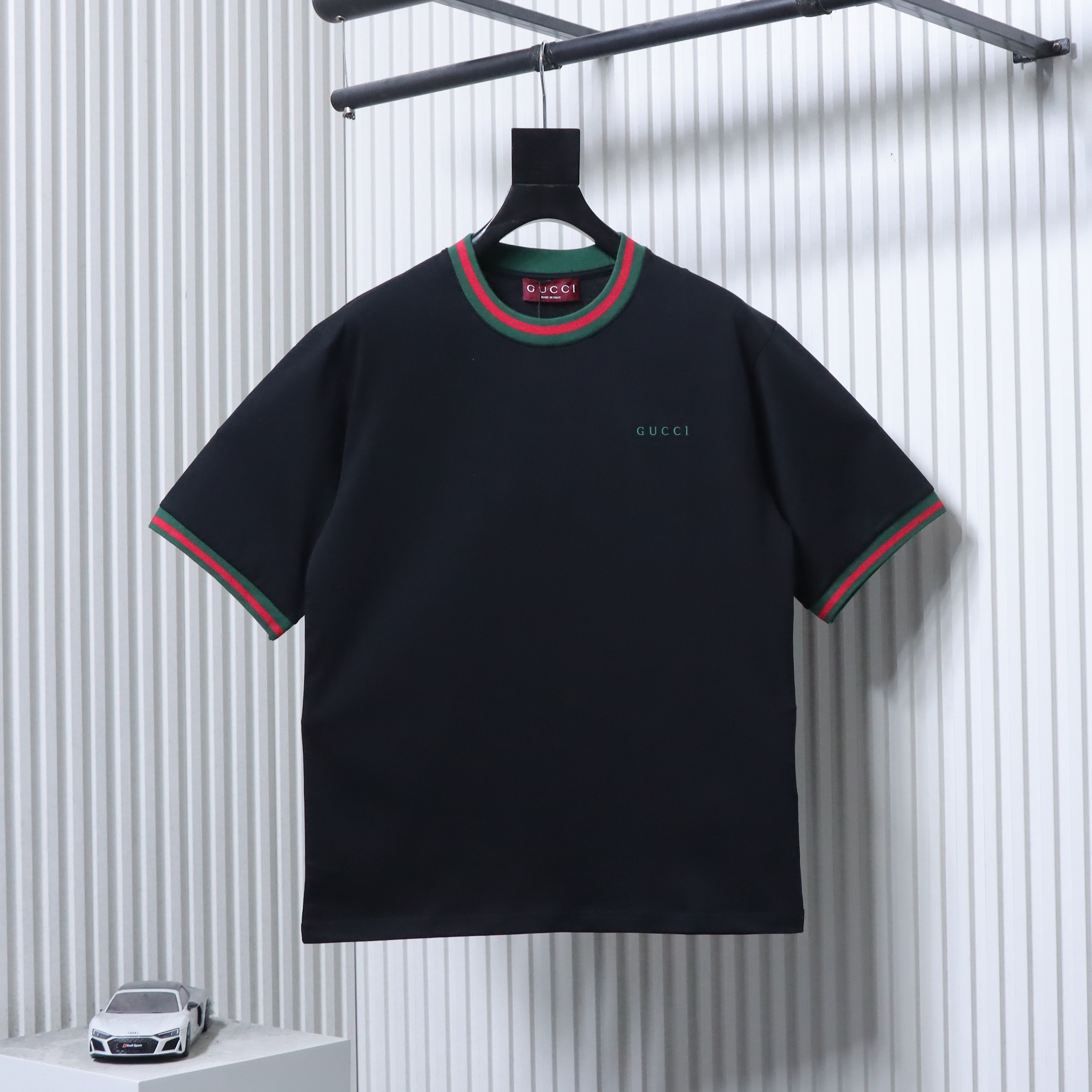 GUCCI Contrast Letter Embroidery Short Sleeve T-Shirt Style 2