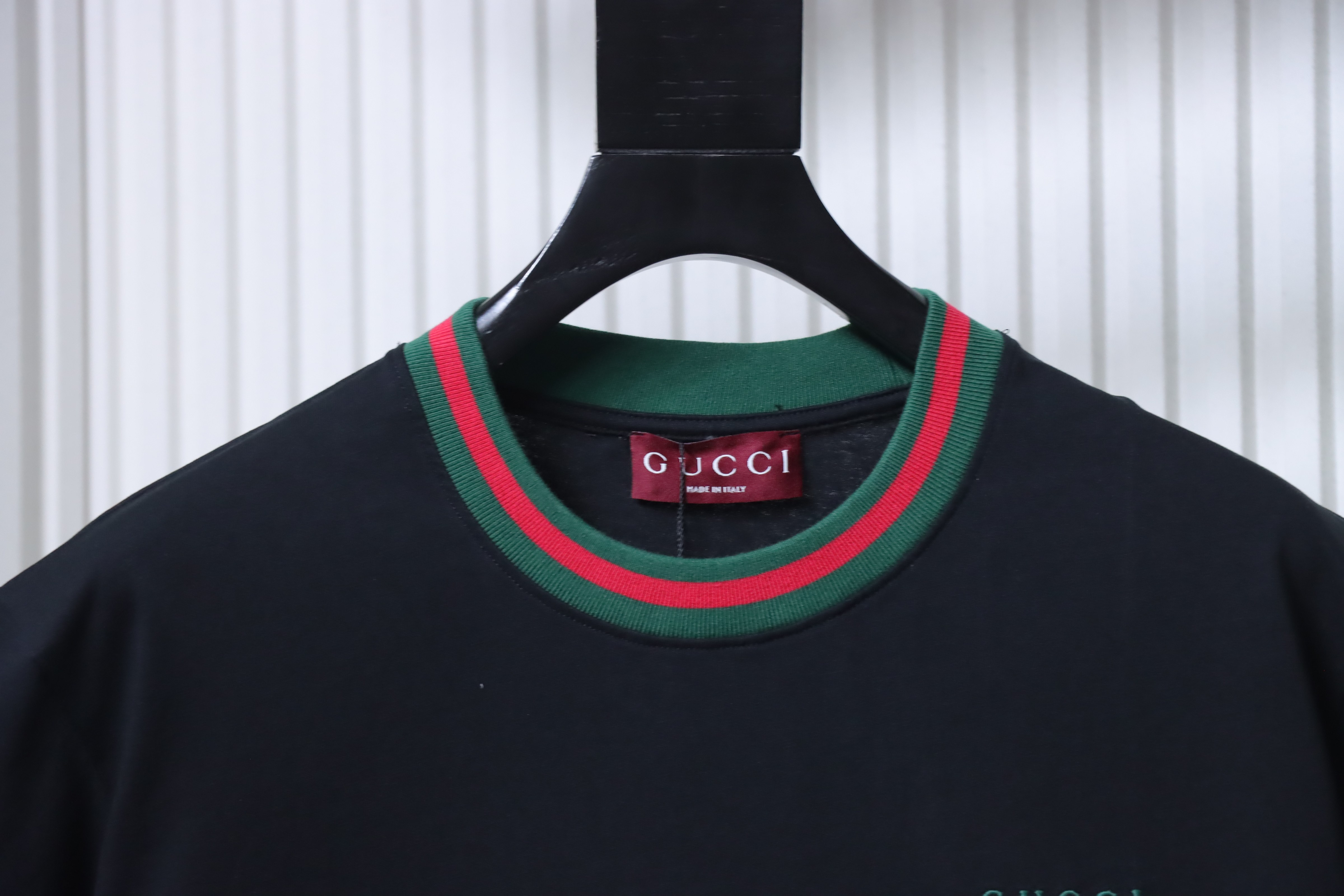 GUCCI Contrast Letter Embroidery Short Sleeve T-Shirt Style 2