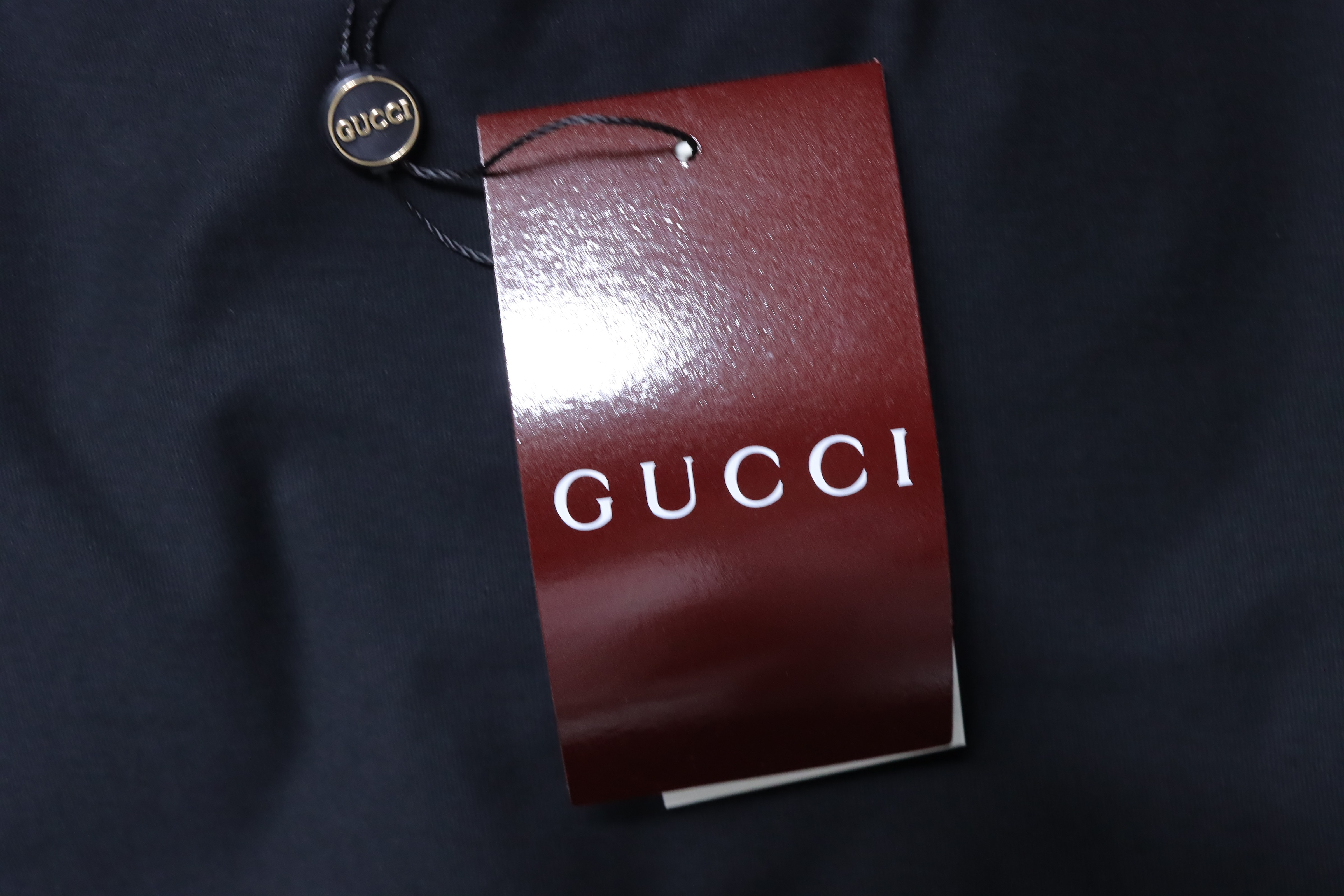 GUCCI Contrast Letter Embroidery Short Sleeve T-Shirt Style 2