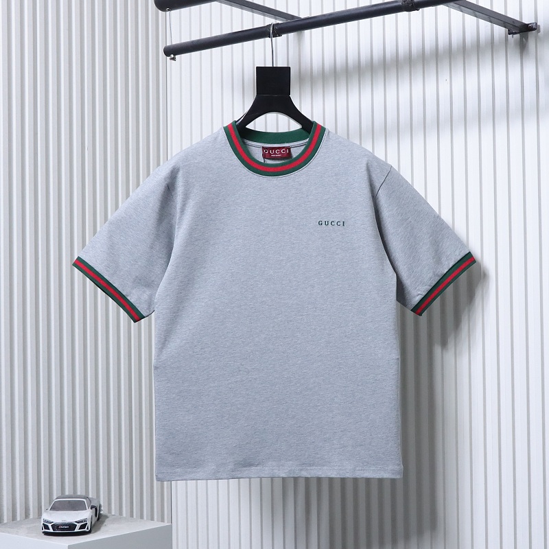 GUCCI Contrast Letter Embroidery Short Sleeve T-Shirt Style 3
