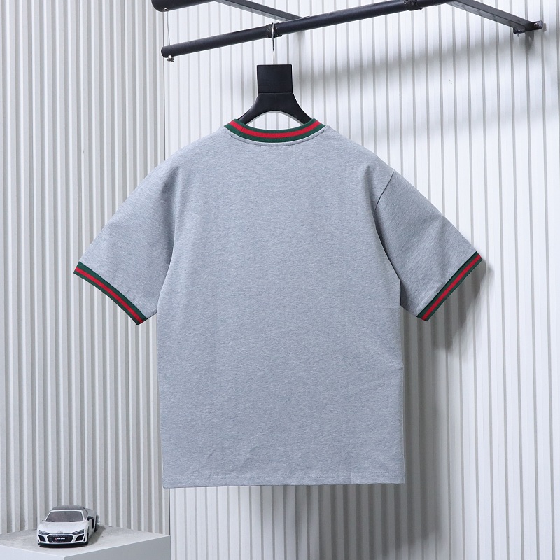GUCCI Contrast Letter Embroidery Short Sleeve T-Shirt Style 3