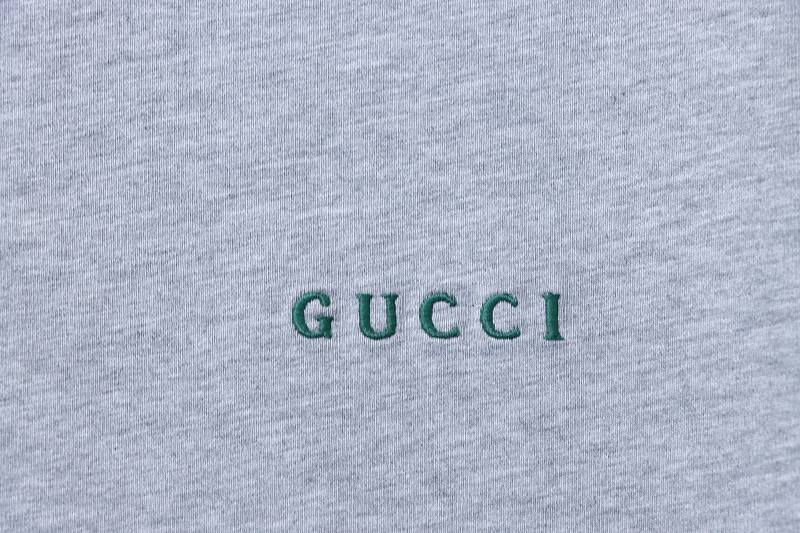 GUCCI Contrast Letter Embroidery Short Sleeve T-Shirt Style 3