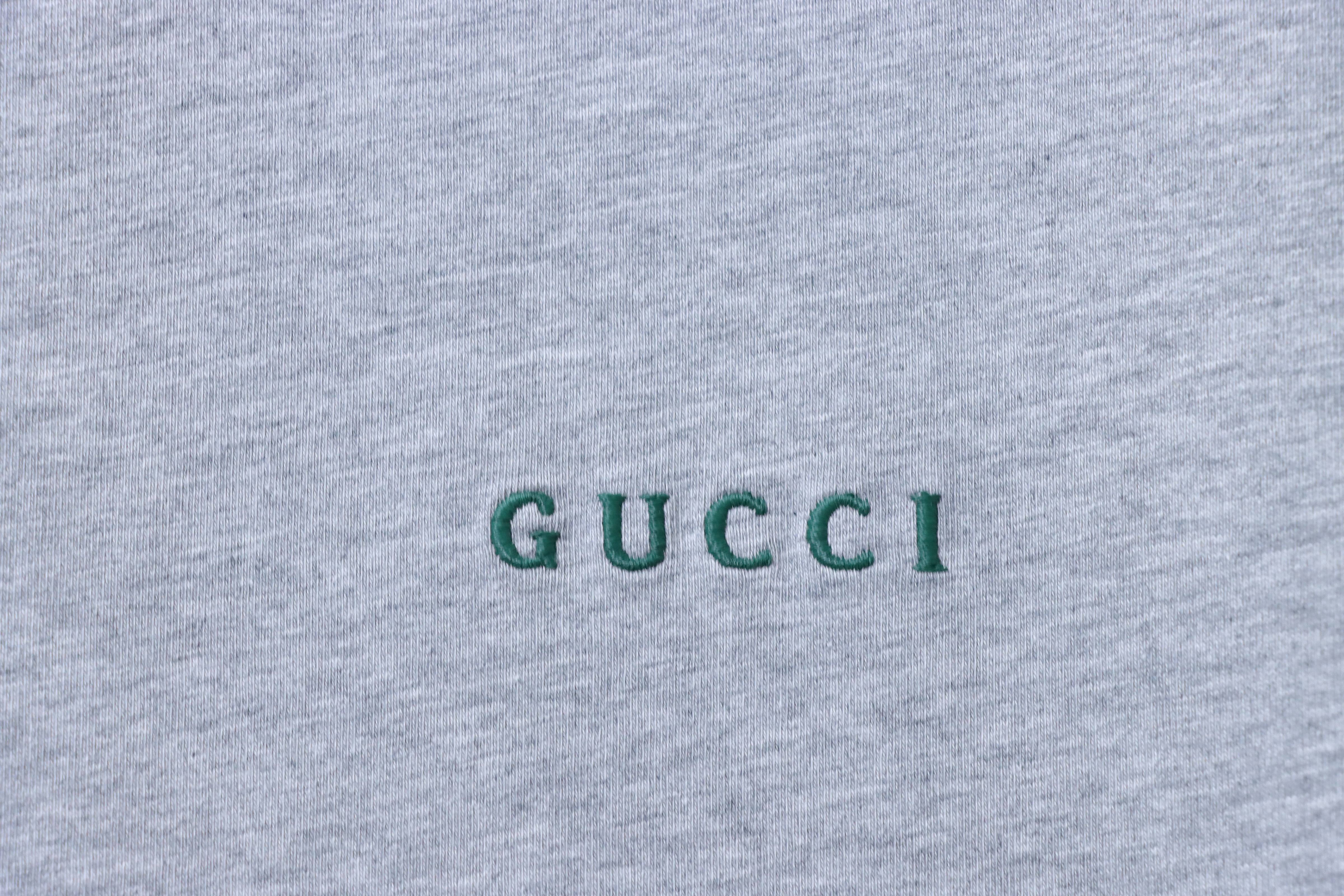 GUCCI Contrast Letter Embroidery Short Sleeve T-Shirt Style 3