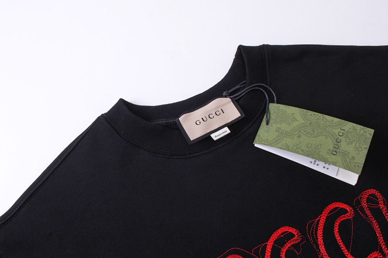 GUCCI Crew Neck Embroidery Sweatshirt