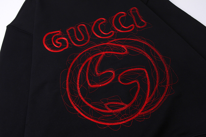 GUCCI Crew Neck Embroidery Sweatshirt