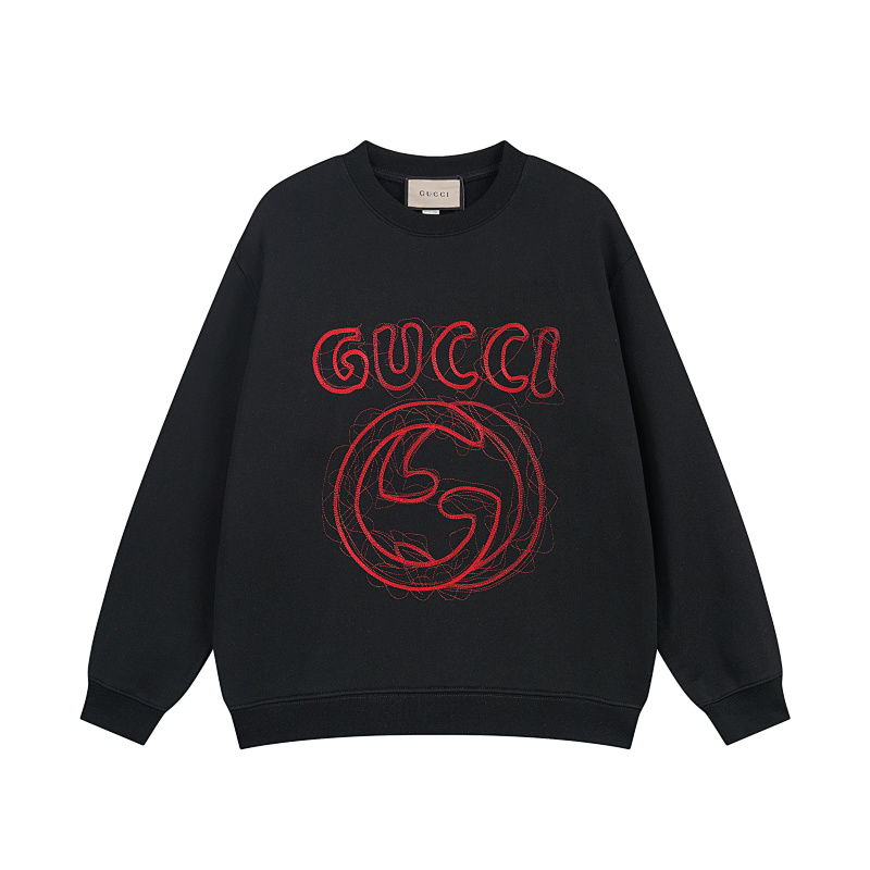 GUCCI Crew Neck Embroidery Sweatshirt