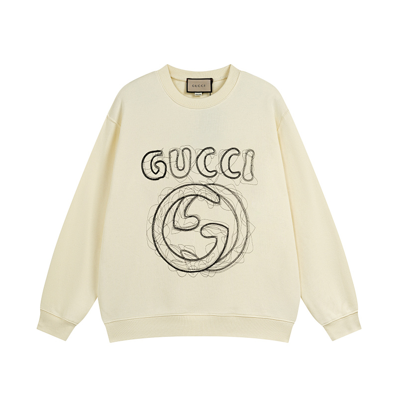 GUCCI Crew Neck Embroidery Sweatshirt