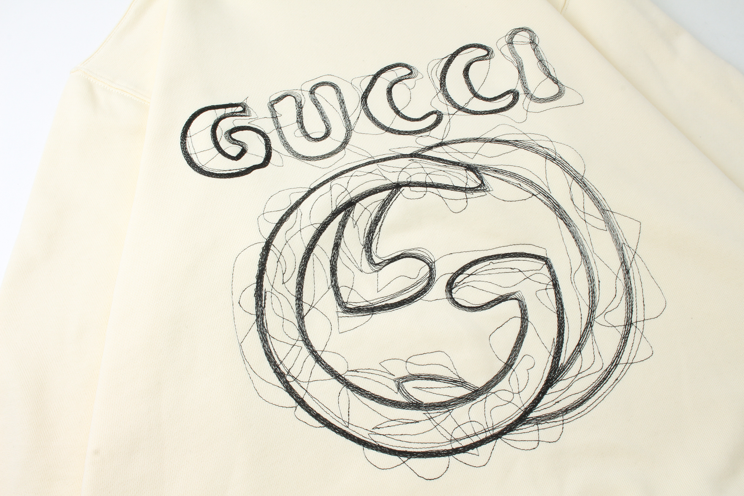GUCCI Crew Neck Embroidery Sweatshirt