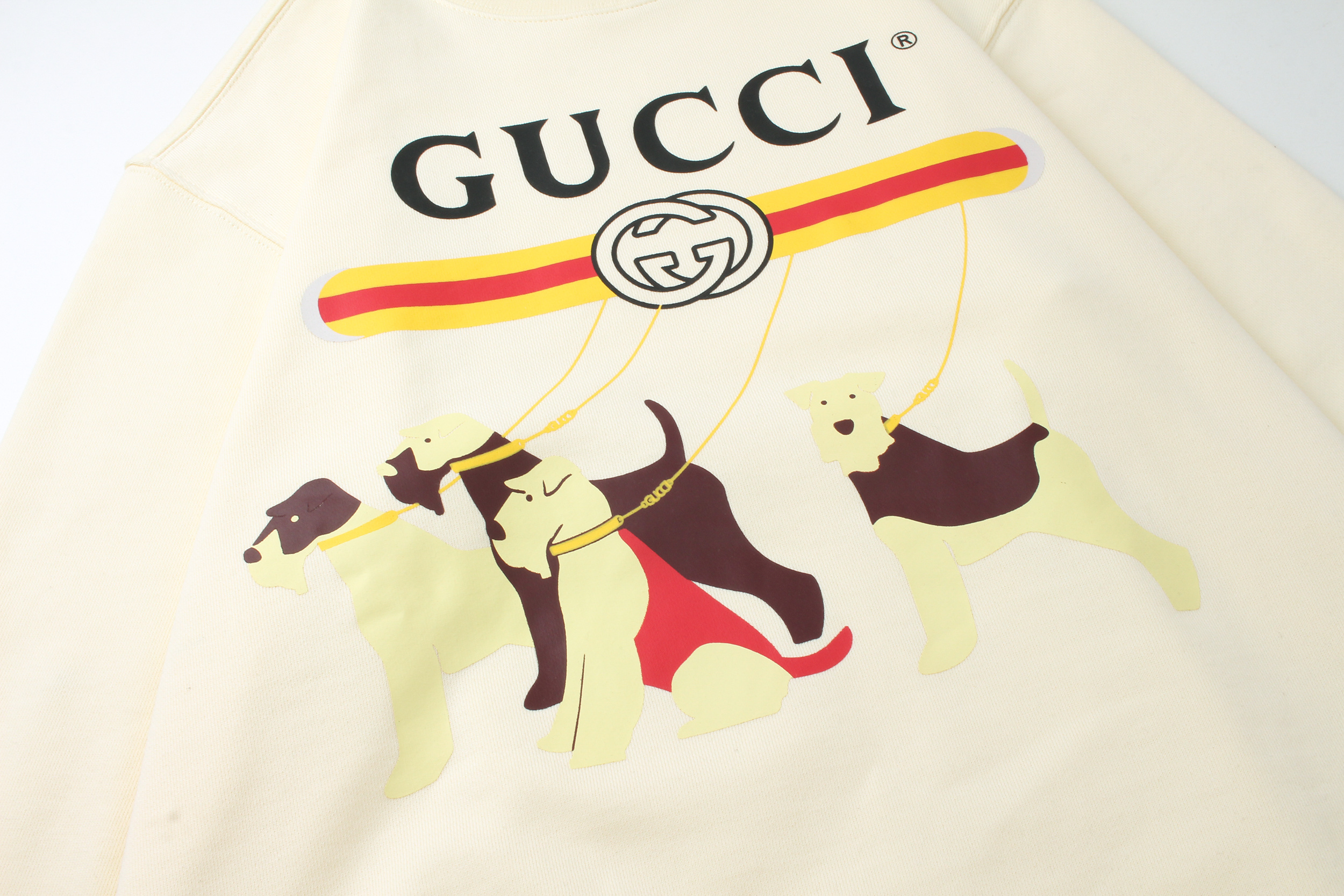 GUCCI Crew Neck Print Sweatshirt