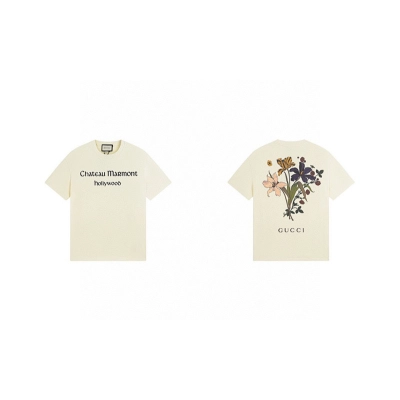 GUCCI Digital Print Graphic Print Short Sleeve T-Shirt 01