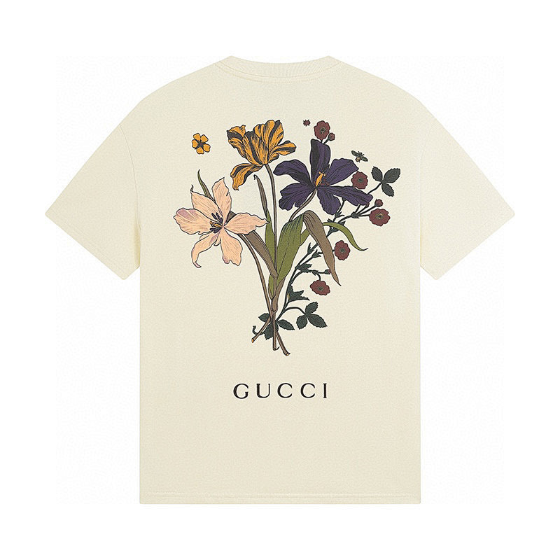 GUCCI Digital Print Graphic Print Short Sleeve T-Shirt