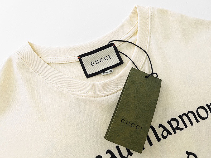 GUCCI Digital Print Graphic Print Short Sleeve T-Shirt