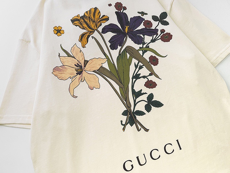 GUCCI Digital Print Graphic Print Short Sleeve T-Shirt