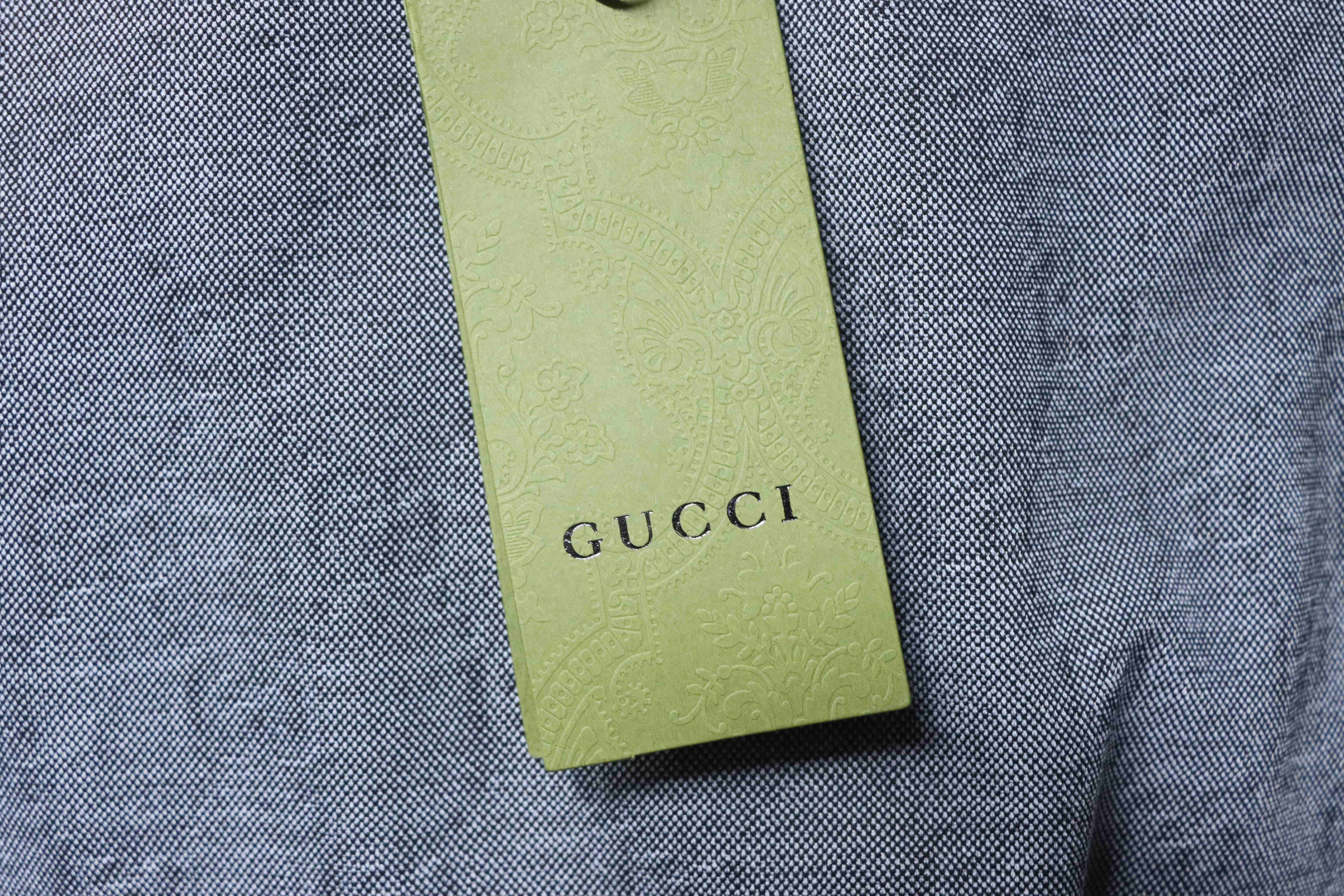 GUCCI Double G Allover Double G Collar Allover Print Short Sleeve Polo Shirt