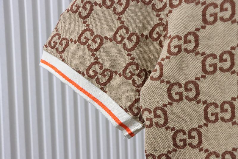 GUCCI Double G Allover Double G Jacquard Allover Print Logo Short Sleeve T-Shirt
