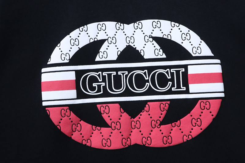 GUCCI Double G Contrast Big Logo Crew Neck Short Sleeve T-Shirt Style 2