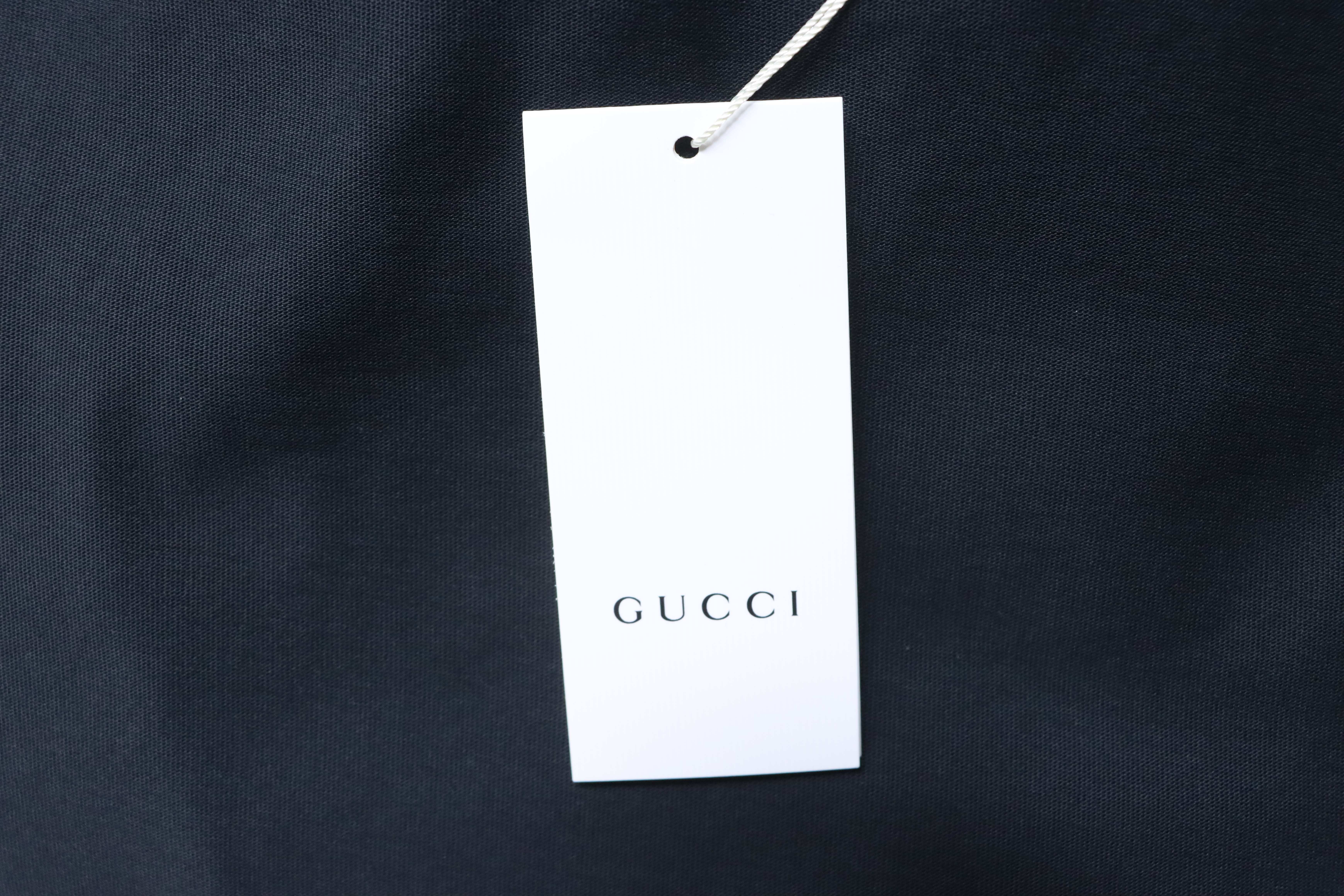 GUCCI Double G Contrast Big Logo Crew Neck Short Sleeve T-Shirt Style 2
