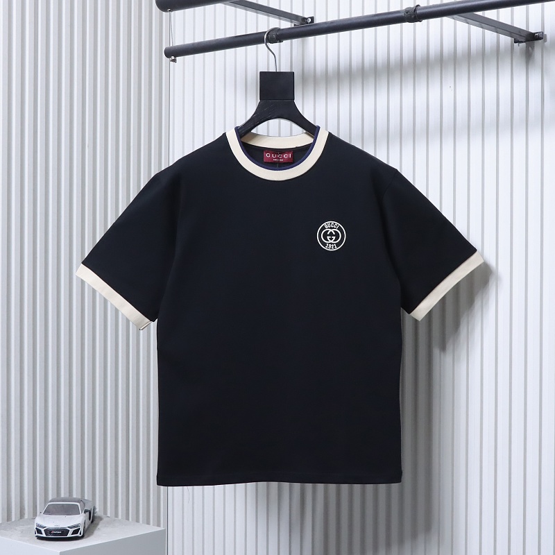 GUCCI Double G Embroidery Short Sleeve T-Shirt Style 2