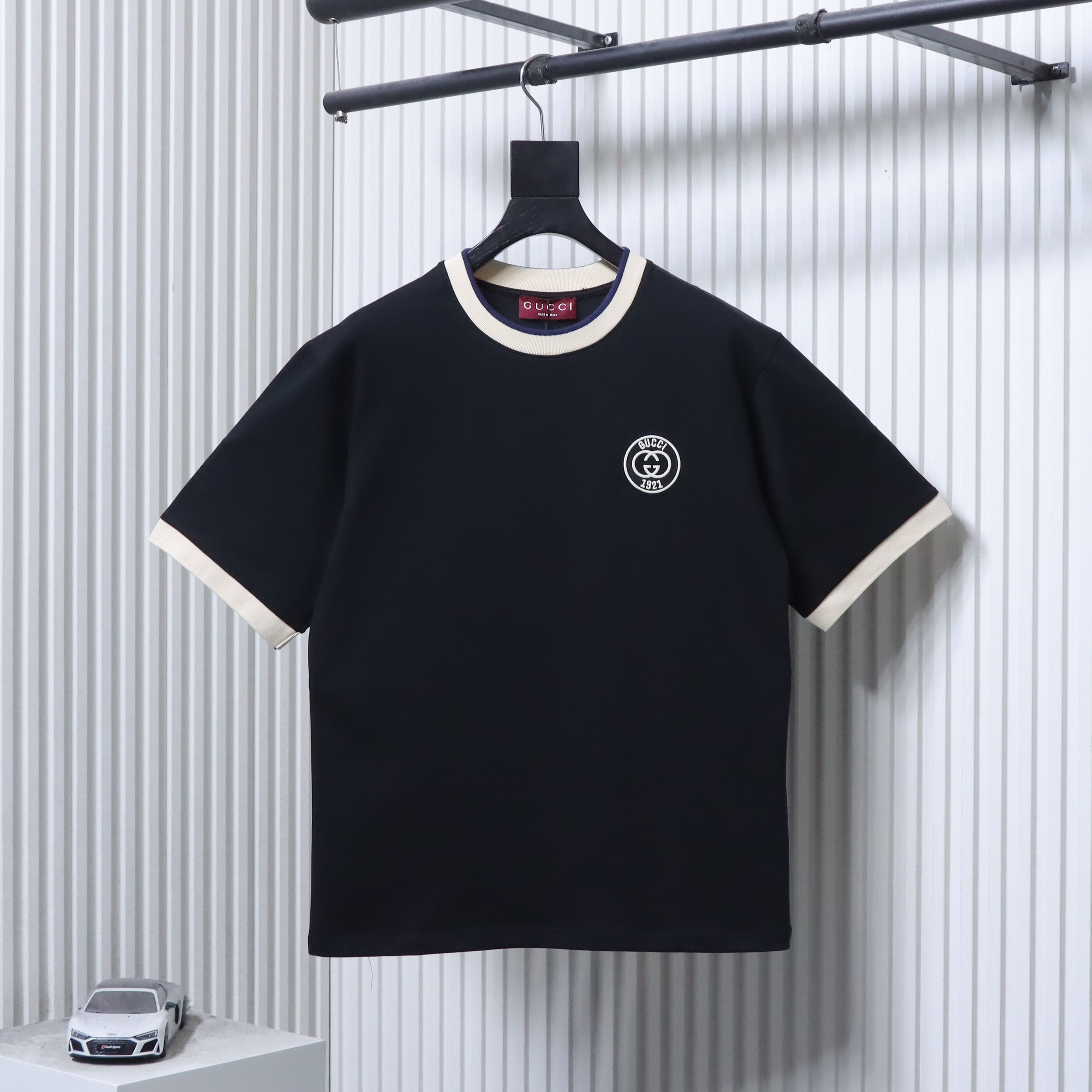 GUCCI Double G Embroidery Short Sleeve T-Shirt Style 2