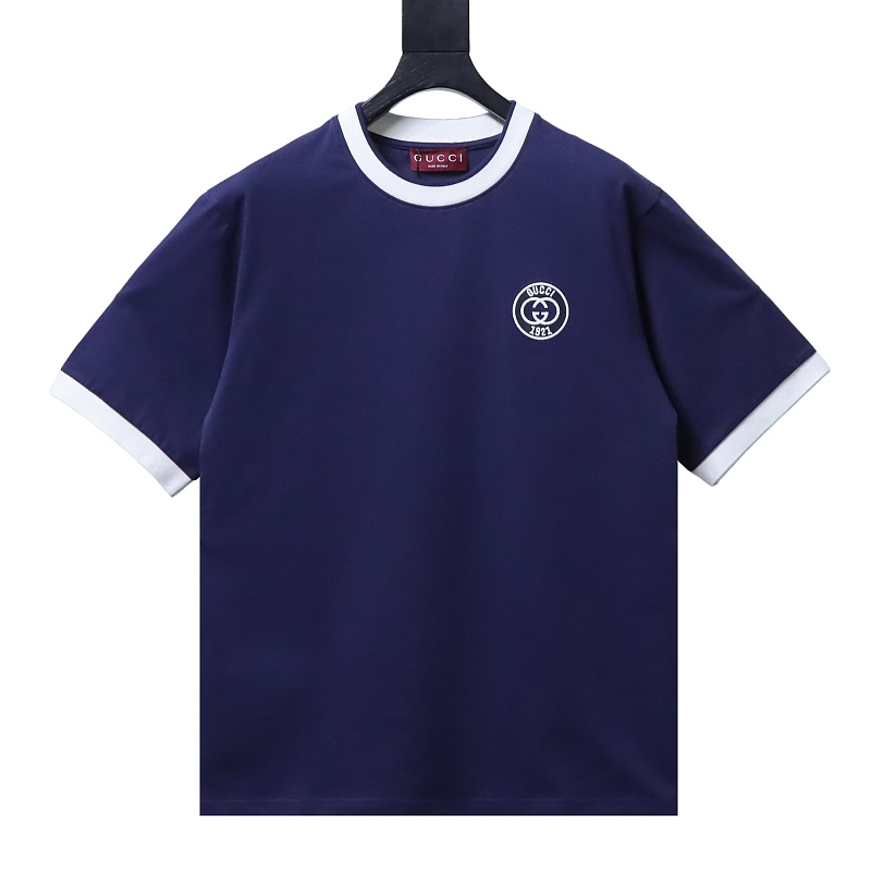 GUCCI Double G Embroidery Short Sleeve T-Shirt Style 3