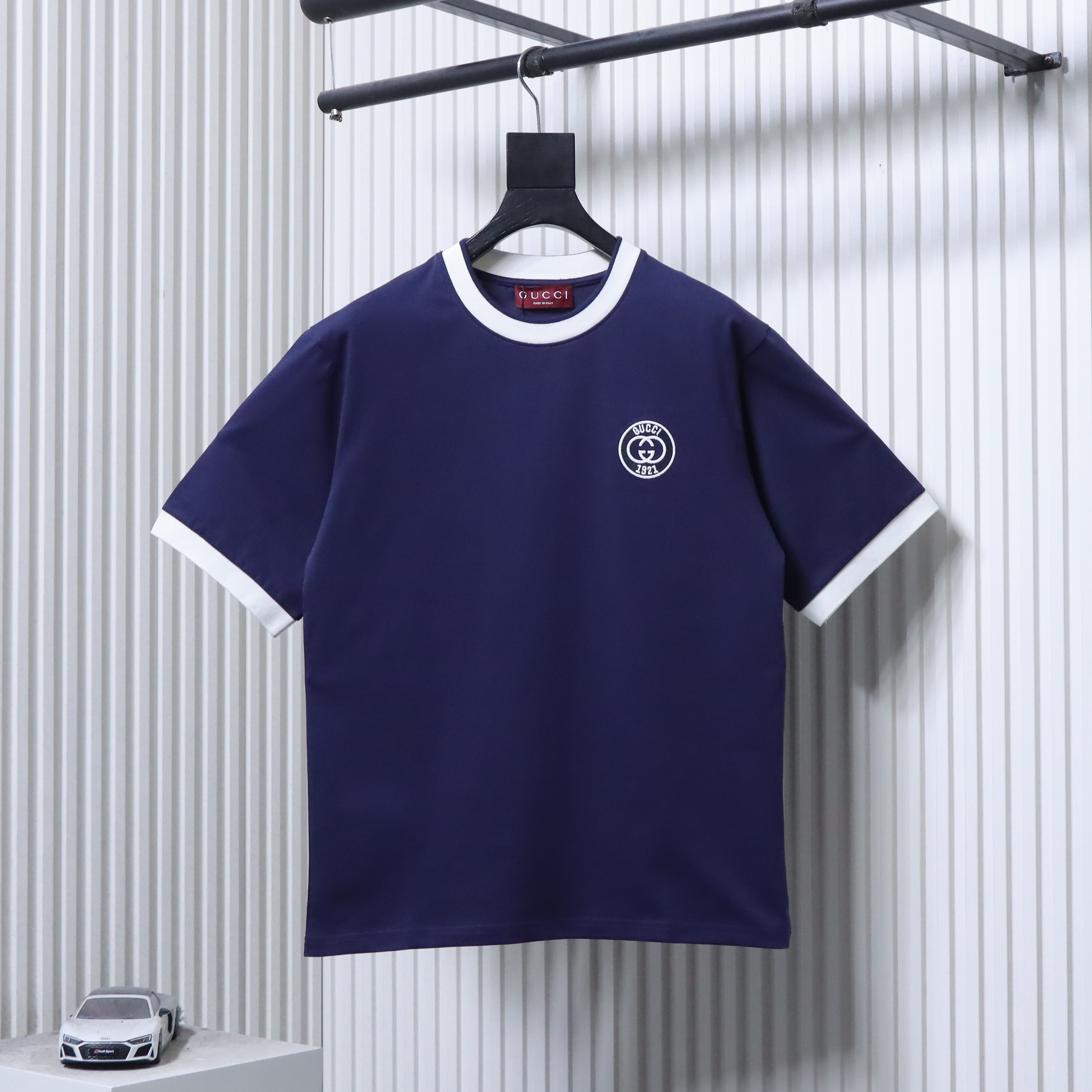 GUCCI Double G Embroidery Short Sleeve T-Shirt Style 3