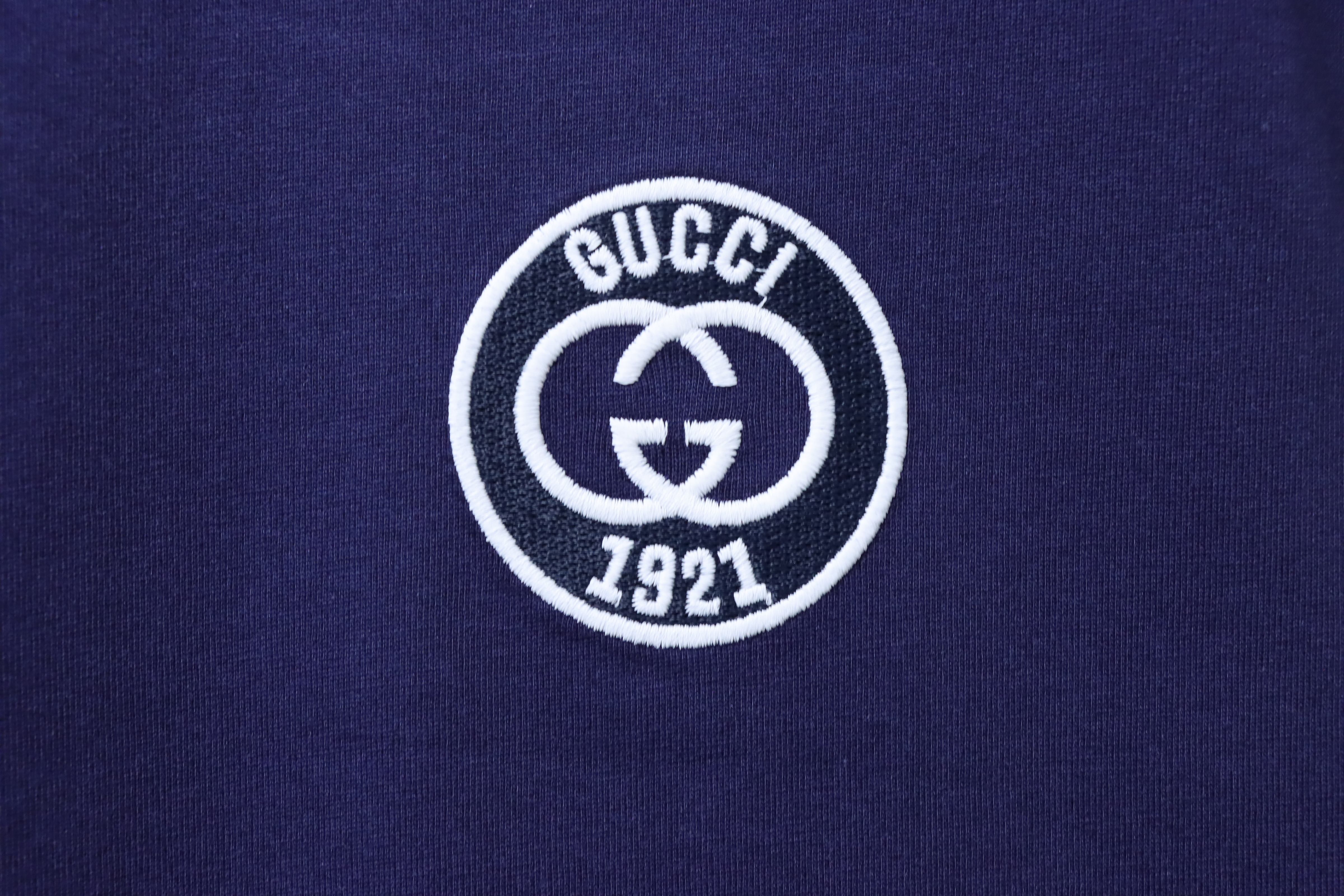 GUCCI Double G Embroidery Short Sleeve T-Shirt Style 3