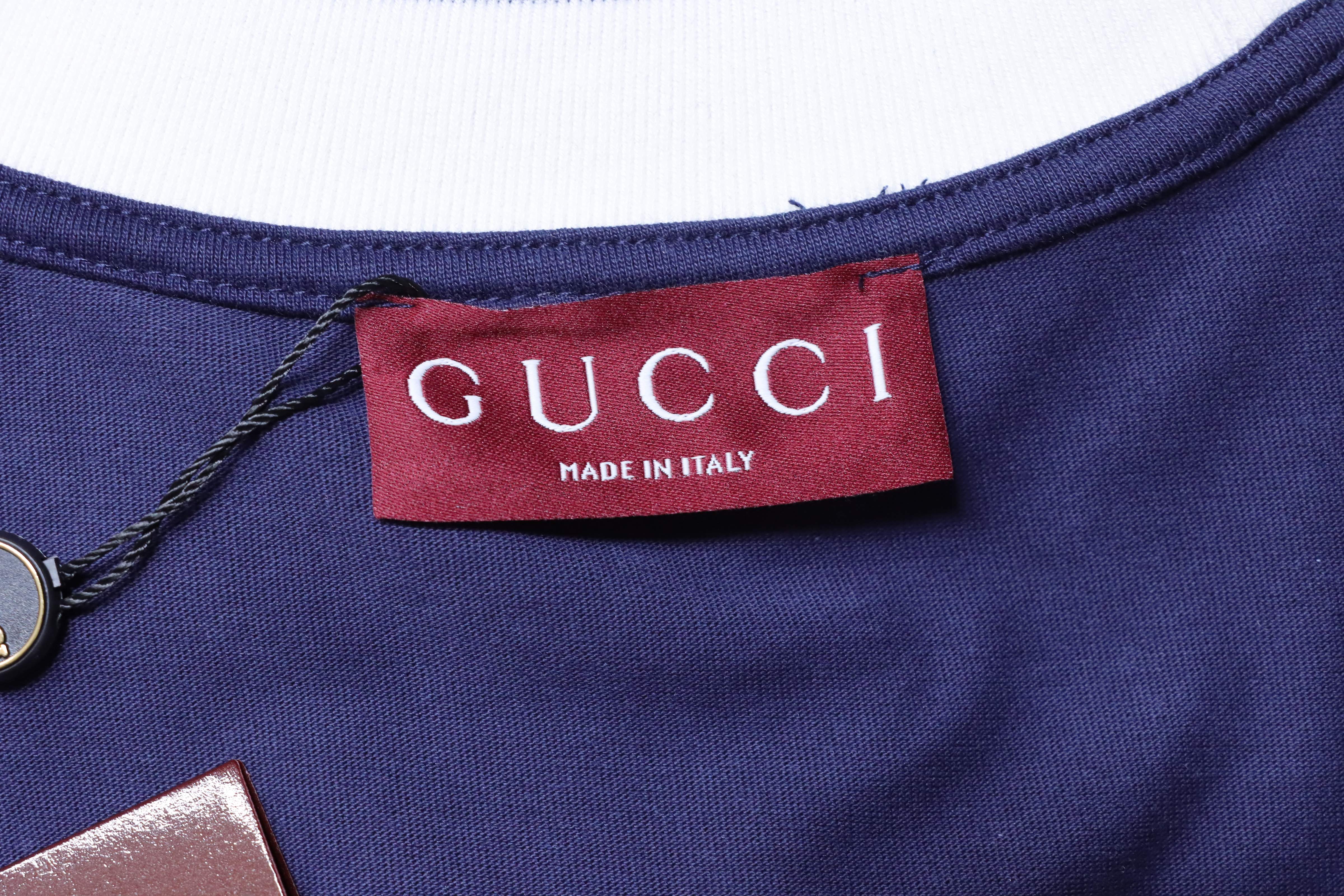GUCCI Double G Embroidery Short Sleeve T-Shirt Style 3